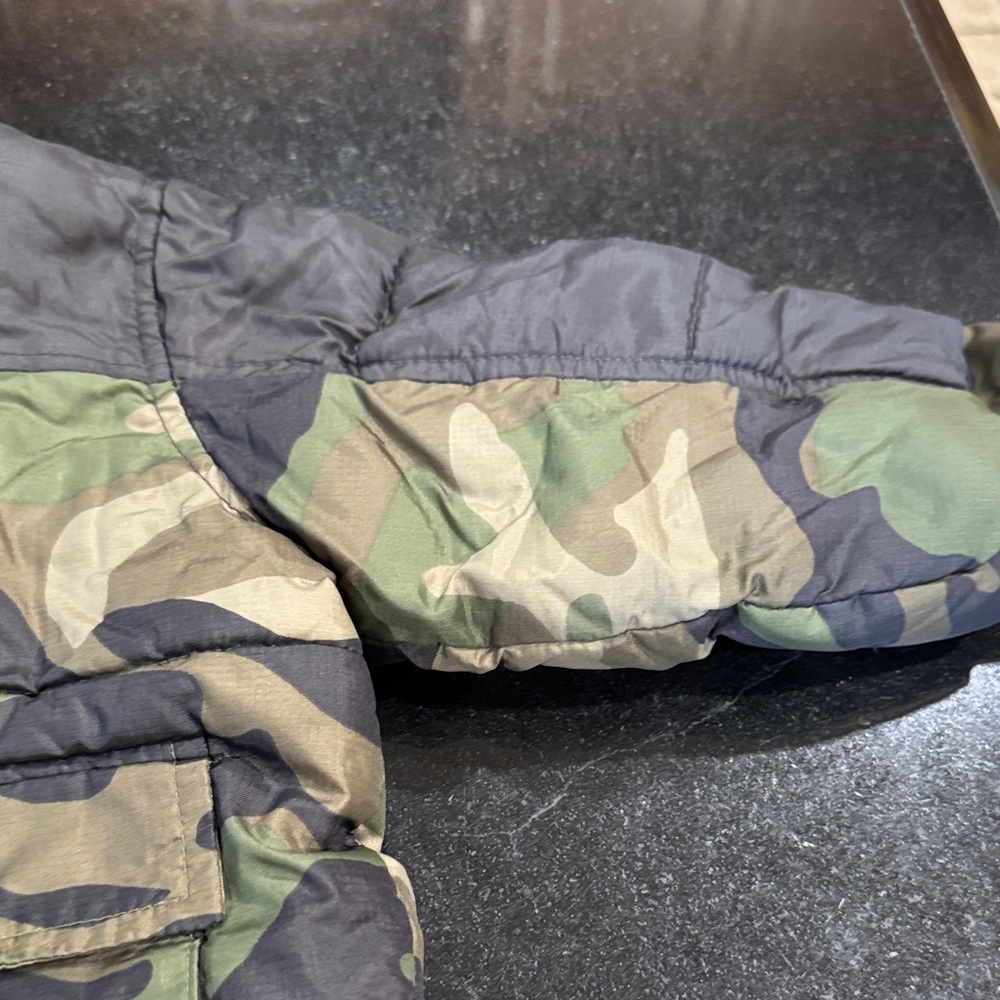 Boys Green and Black Camouflage Jacket - Picture 4 of 11